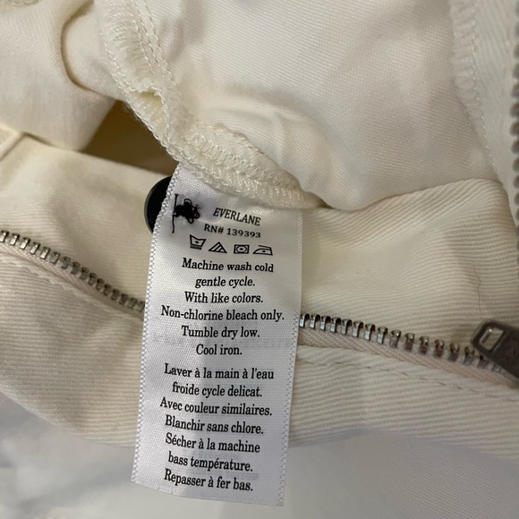 Everlane The Organic Kick Flare Pant Size 10 in Bone NWT - Picture 6 of 7